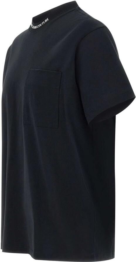 Versace Jeans Couture Zwart Katoenen T-shirt met Logozak Black Heren - Foto 7