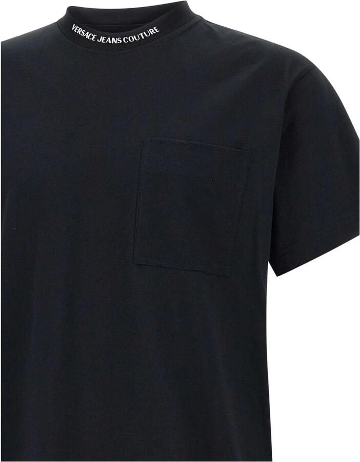Versace Jeans Couture Zwart Katoenen T-shirt met Logozak Black Heren - Foto 2