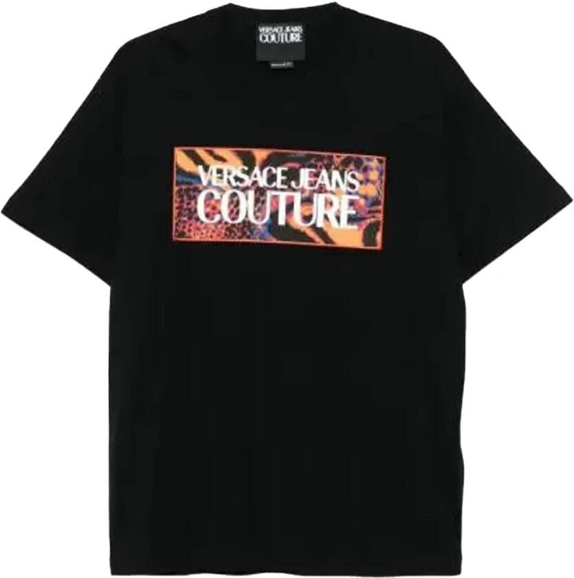 Versace Jeans Couture Zwart Logo Katoenen T-shirt Black Heren