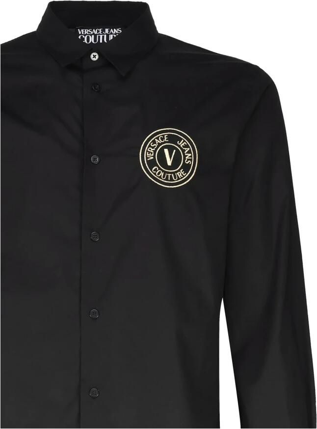 Versace Jeans Couture Katoenen Overhemden Black Heren - Foto 5
