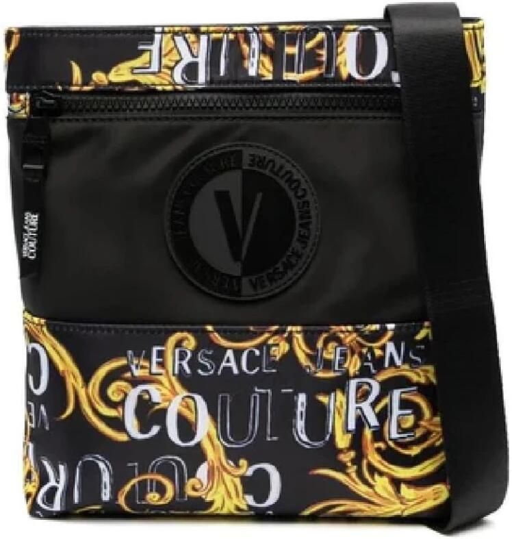 Versace Jeans Couture Zwarte Barok Print Heren Schoudertas Black Heren - Foto 2