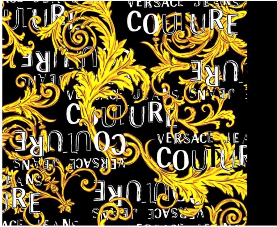 Versace Jeans Couture Zwarte Jurk met Vierkante Halslijn Black Dames - Foto 4
