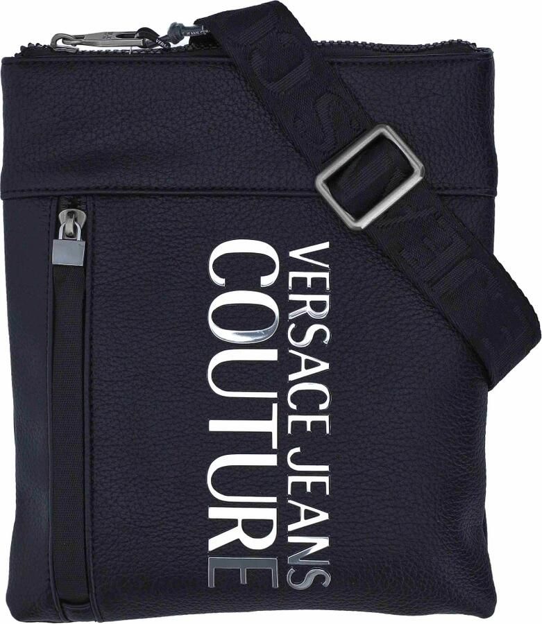 Versace Jeans Couture Zwarte Zilveren Messenger Tas Upgrade Jouw Stijl Black Dames