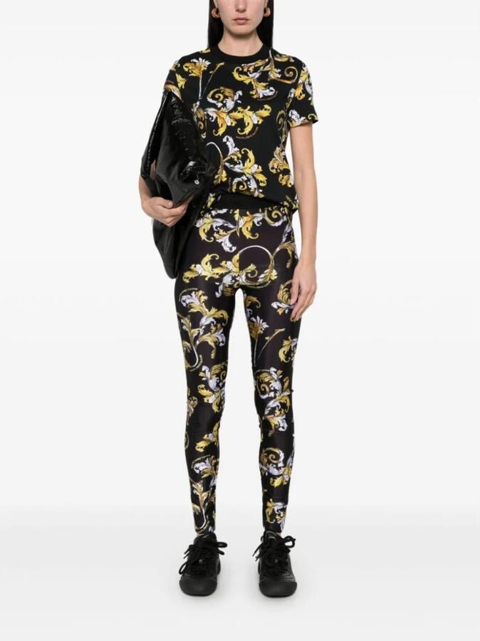 Versace Jeans Couture Zwarte en Gouden Modetrousers Multicolor Dames - Foto 2