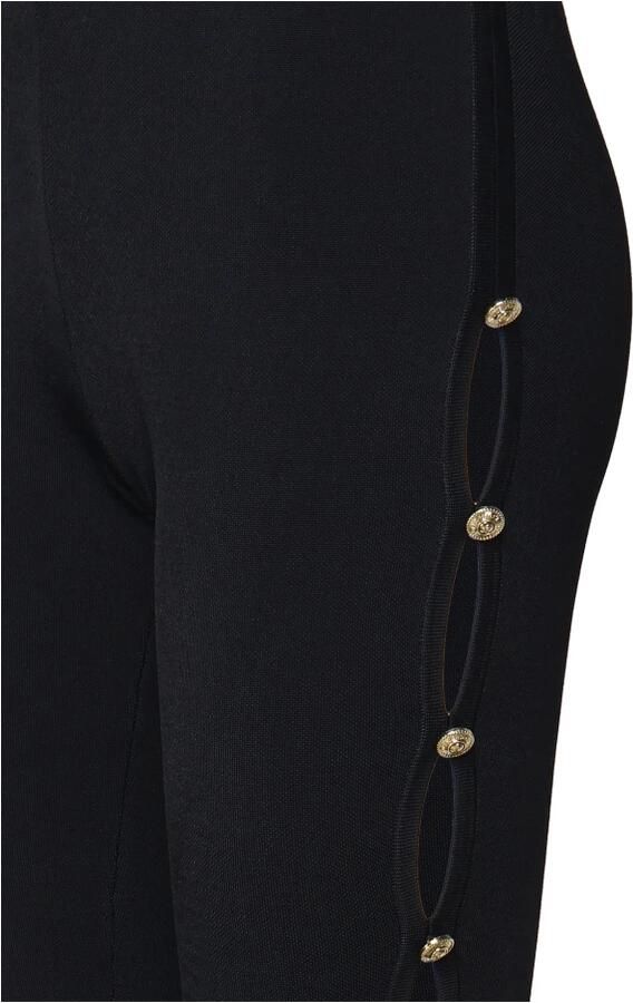 Versace Jeans Couture Zwarte casual broek met uitlopende pijpen Black Dames - Foto 3