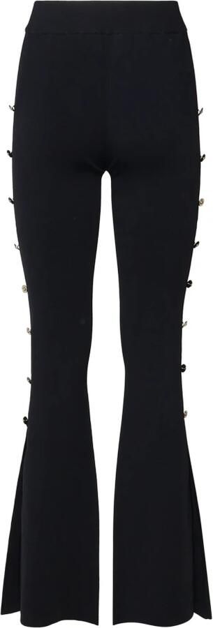 Versace Jeans Couture Zwarte casual broek met uitlopende pijpen Black Dames - Foto 4