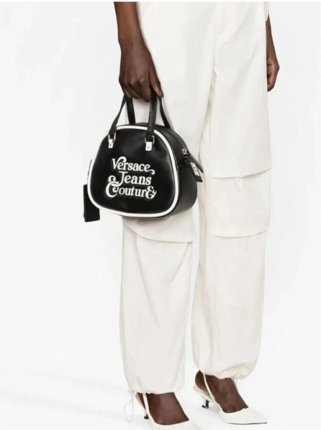 Versace Jeans Couture Zwarte handtas met verstelbare en afneembare schouderband Black Dames - Foto 3