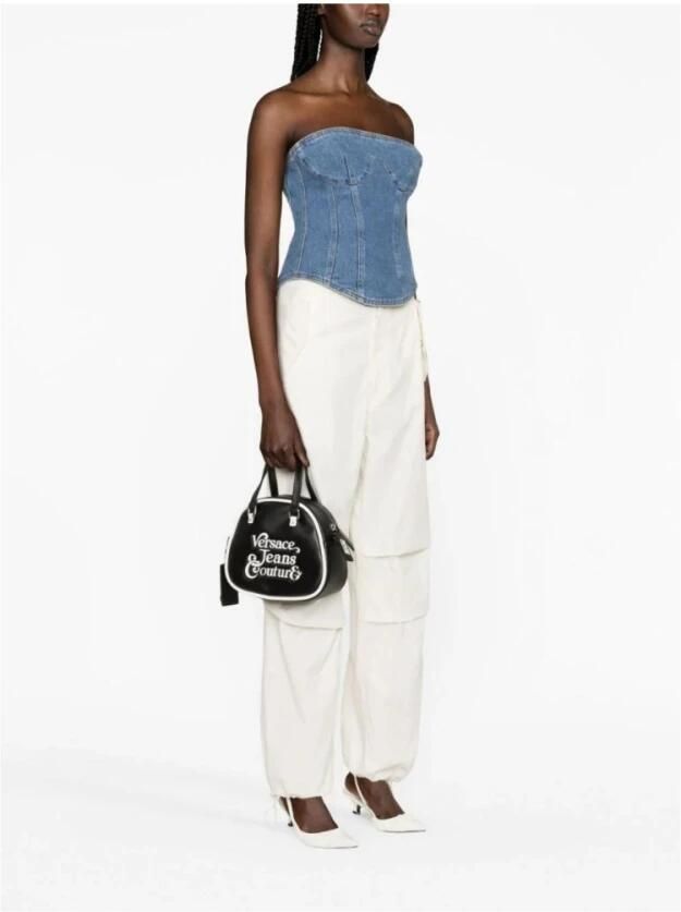 Versace Jeans Couture Zwarte handtas met verstelbare en afneembare schouderband Black Dames - Foto 4