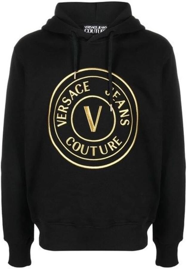 Versace Jeans Couture Zwarte Hoodie Stijlvol Casual Luxe Black Heren - Foto 3