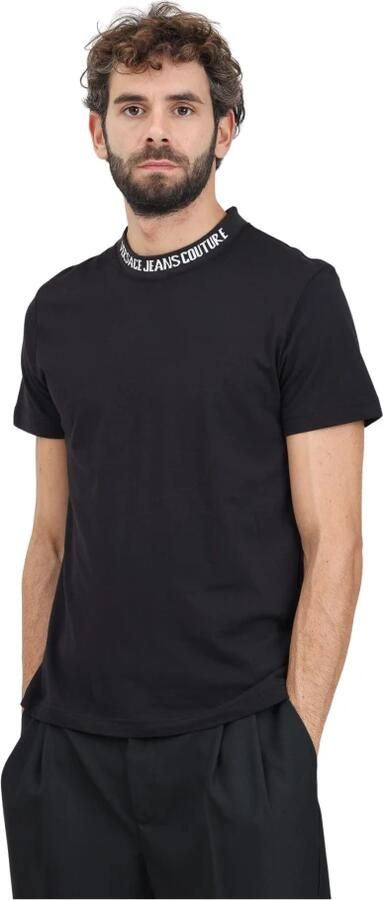 Versace Jeans Couture Zwarte korte mouw institutioneel logo T-shirt Black Heren - Foto 3