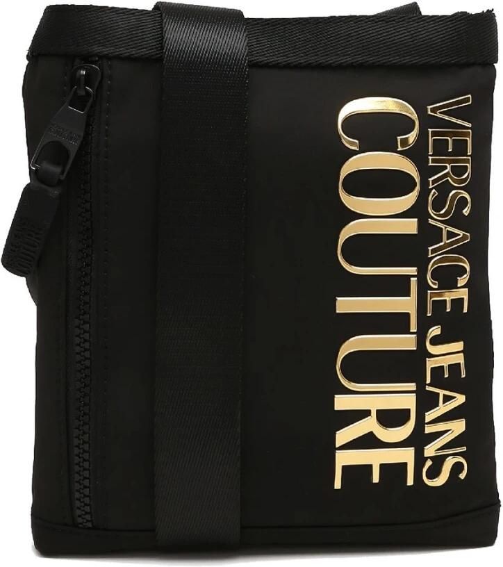 Versace Jeans Couture Zwarte Nylon Schoudertas met Iconisch Logo Black Heren - Foto 4