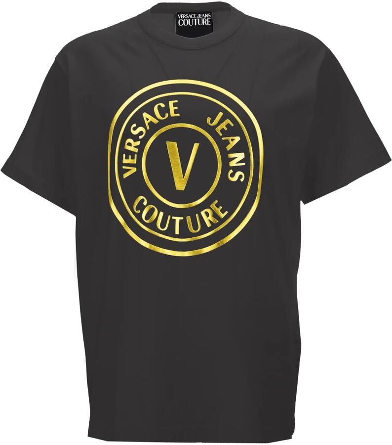 Versace Jeans Couture Zwarte T-shirt en Polo Collectie Black Heren