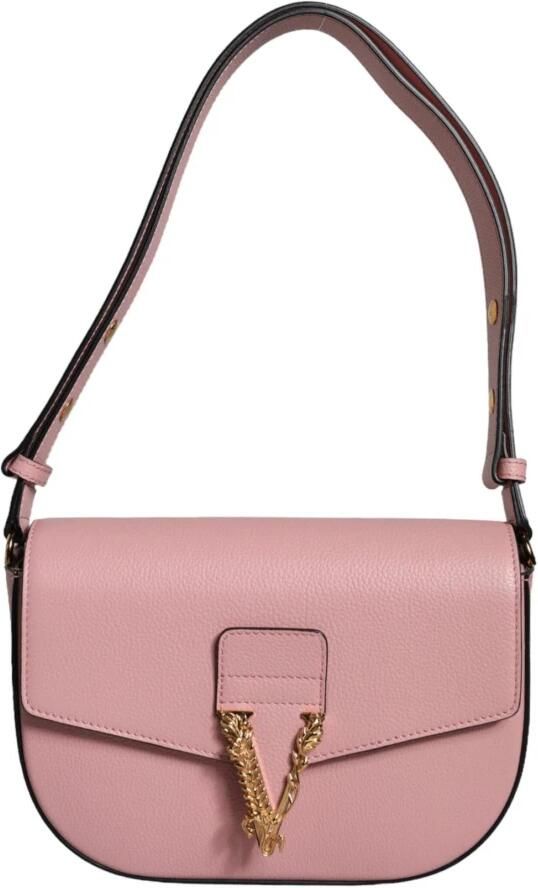Versace Leren Crossbody Schoudertas Roze Zwart Pink Dames - Foto 5