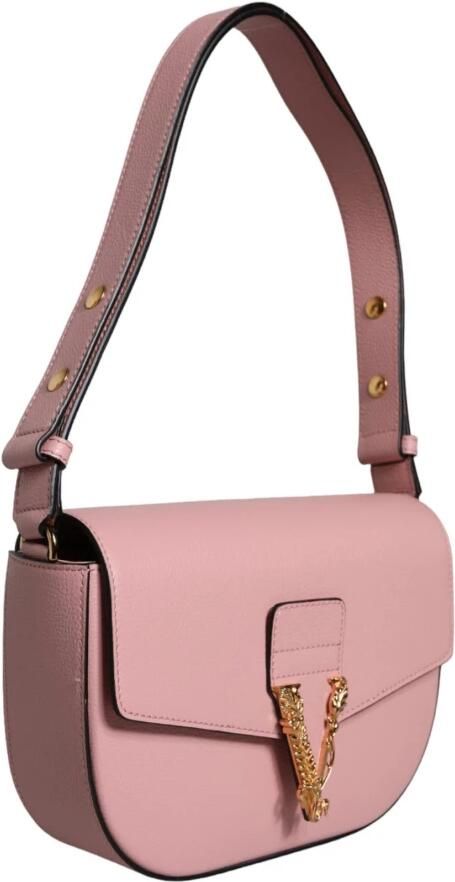 Versace Leren Crossbody Schoudertas Roze Zwart Pink Dames - Foto 3