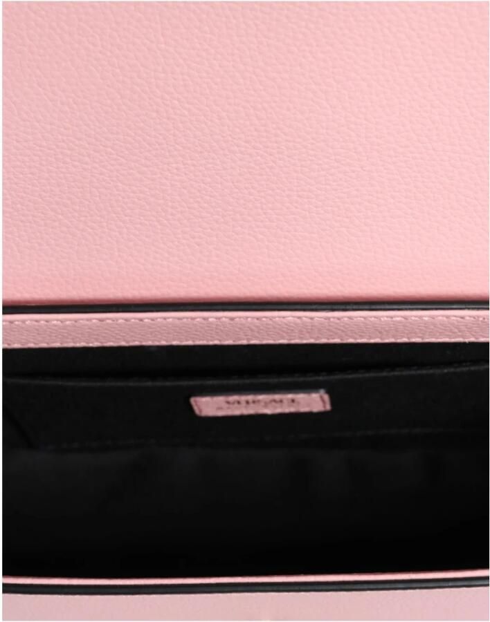 Versace Leren Crossbody Schoudertas Roze Zwart Pink Dames