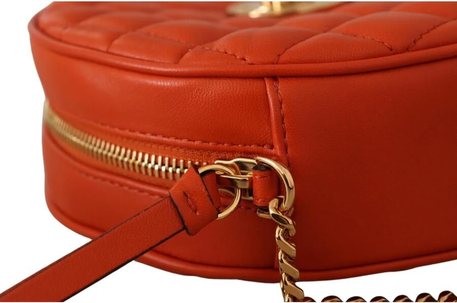 Versace Rode Nappa Leren Medusa Ronde Crossbody Tas Red Dames - Foto 6