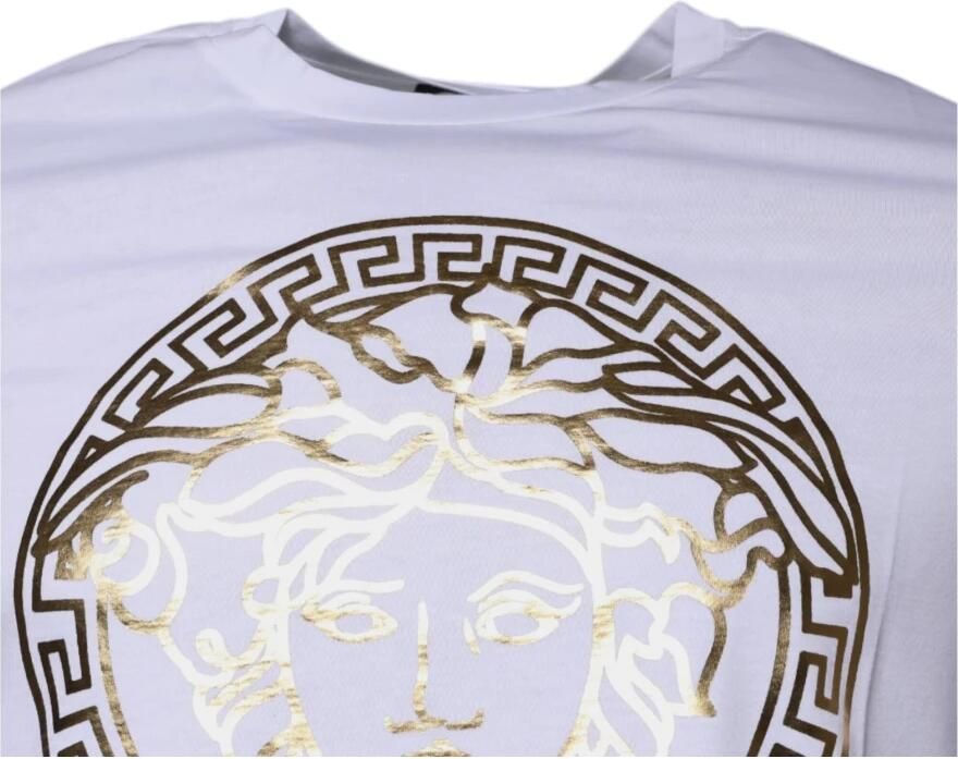 Versace Medusa Print Katoen Crew Neck T-shirt White Heren - Foto 5