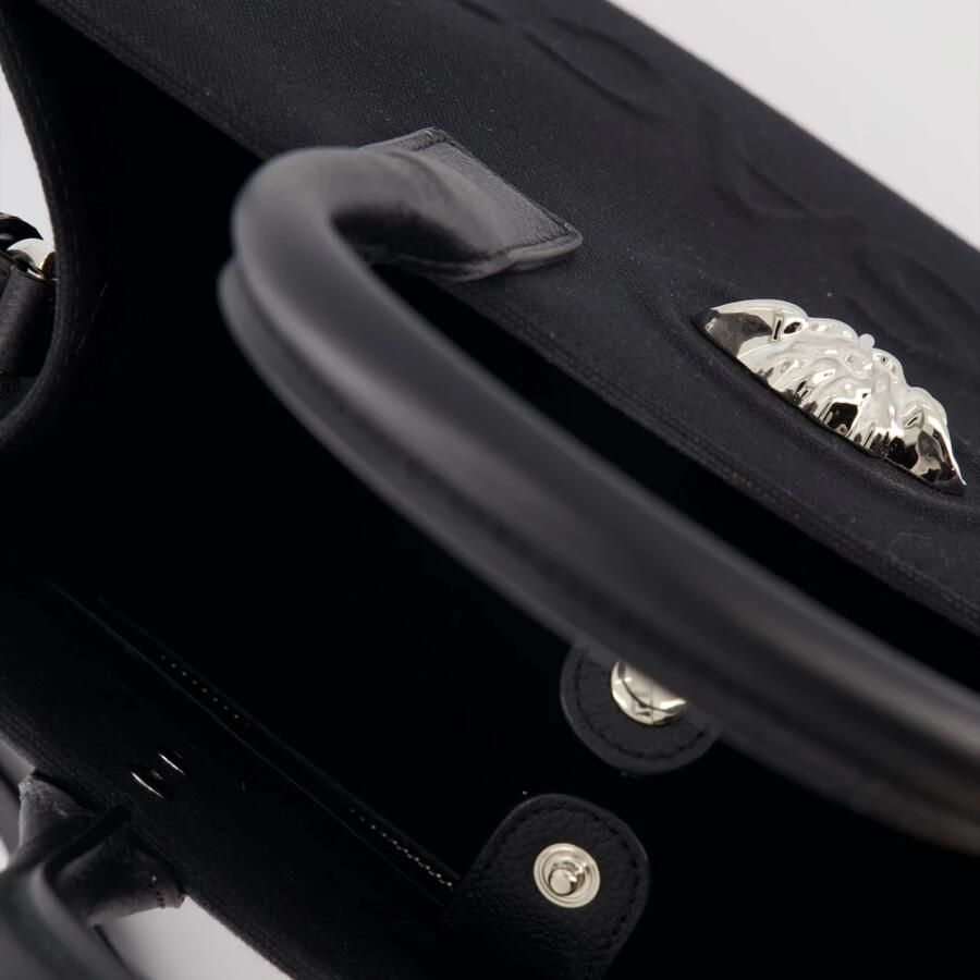 Versace Zwarte Tote Tas met Leren Handvatten en Afneembare Schouderband Black Dames - Foto 2