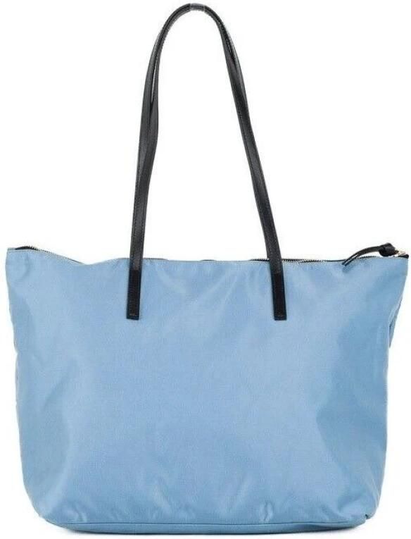 Versace Portuna Medusa Medium Korenbloemblauwe Nylon Leren Tote Tas Portemonnee Blue Dames - Foto 2
