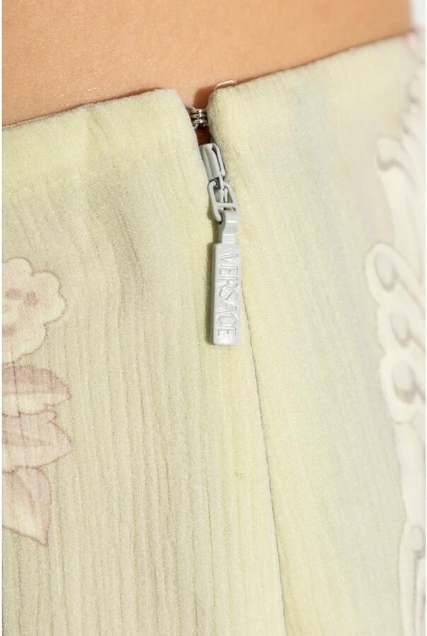 Versace Rok met Medusa Cameo-print Yellow Dames