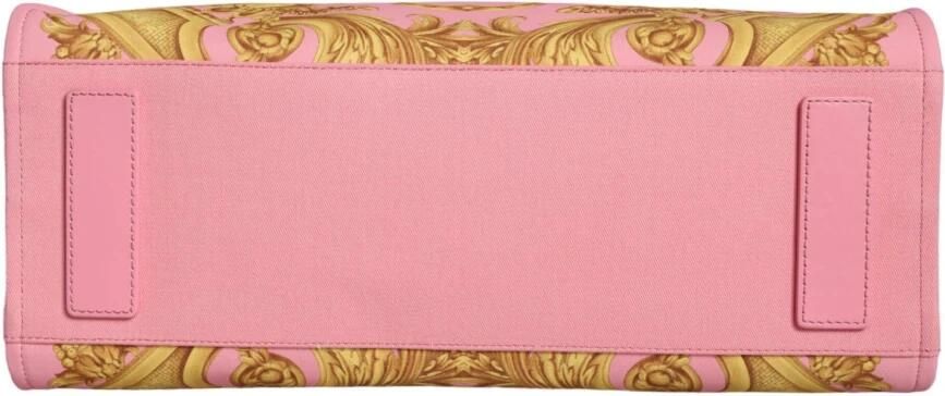 Versace Boodschappentas La Medusa Draagtas Roze Canvas - Foto 5