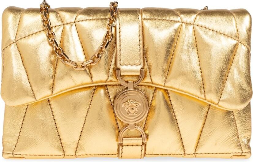 Versace Hobo bags Kleio Mini Crossbody Leather Gold in goud