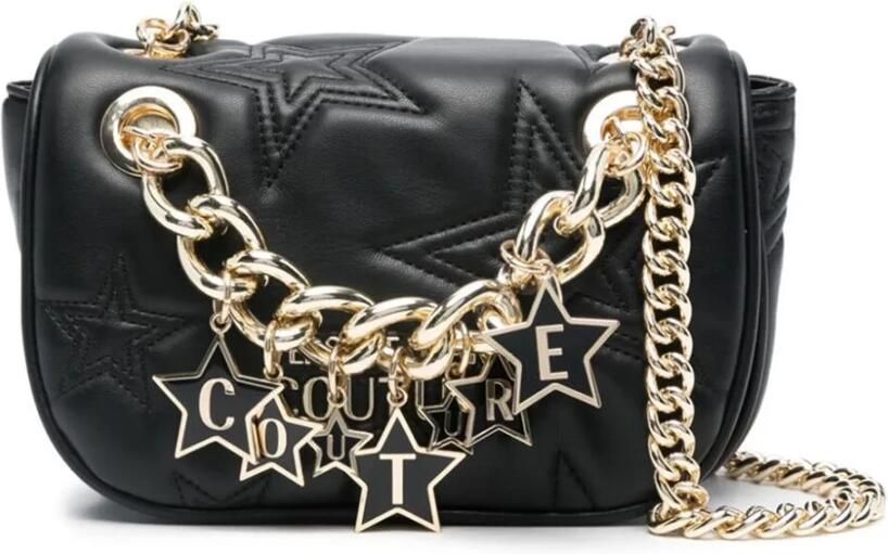 Versace Jeans Couture Zwarte Schoudertas voor Vrouwen Black Dames