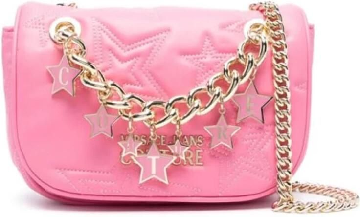 Versace Schoudertas met zichtbaar logo Pink Dames