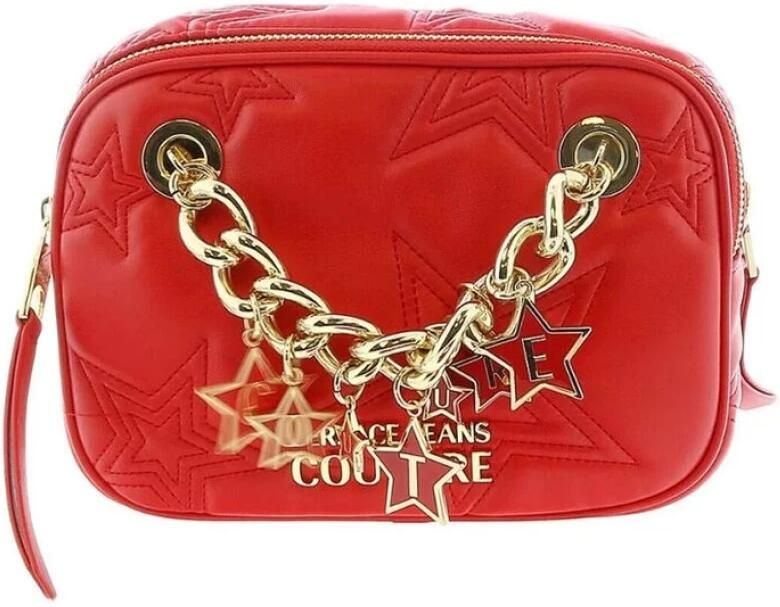 Versace Jeans Couture Dames Schoudertas Logo Detail Red Dames