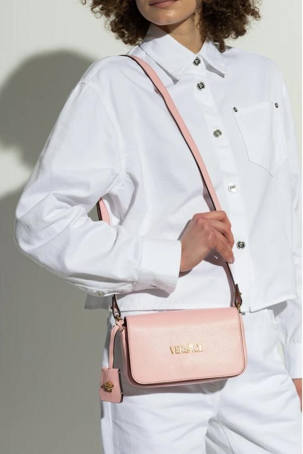 Versace Hobo bags Mini Shoulder Bag Leather Pink in roze - Foto 4
