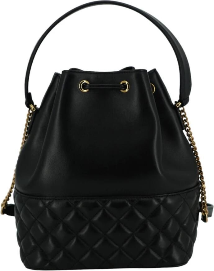 Versace Elegante zwarte leren Medusa Bucket tas Black Dames - Foto 3