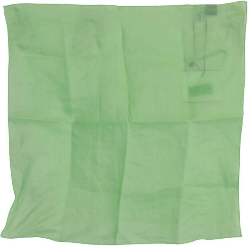 Versace Appelgroene Linnen Vierkante Foulard Hoofdband Sjaal Green Dames