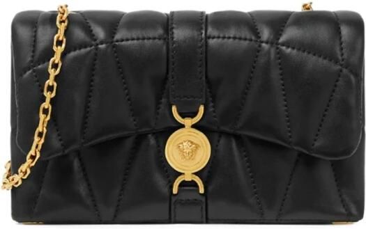 Versace Stijlvolle schoudertas voor dames in zwart en goud Black Dames - Foto 9