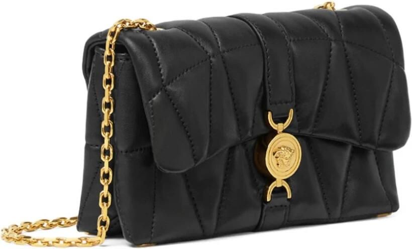 Versace Stijlvolle schoudertas voor dames in zwart en goud Black Dames - Foto 8