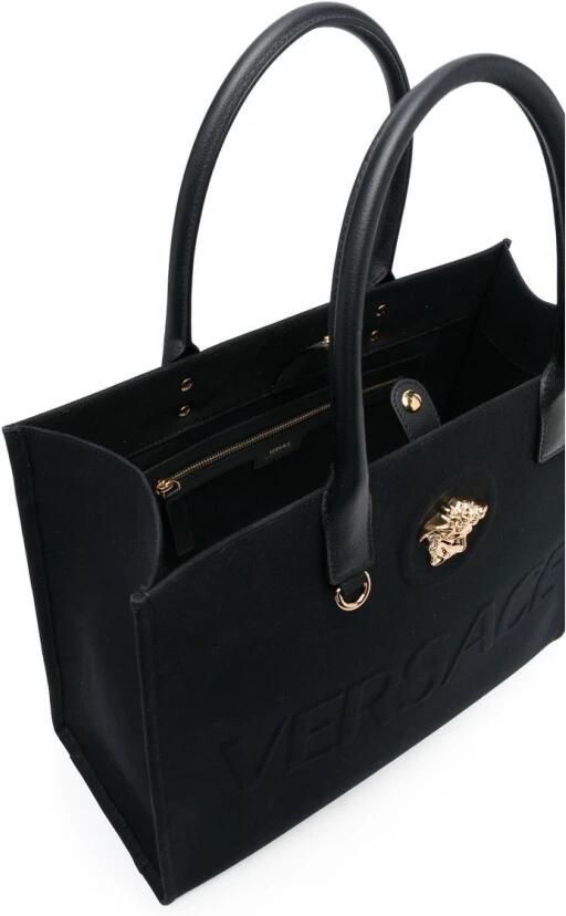 Versace Handtas met Medusa Plaque en knoopsluiting Black Dames - Foto 5