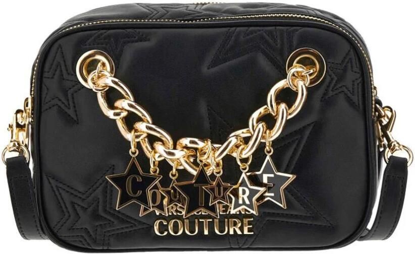 Versace Jeans Couture Zwarte Schoudertas voor Vrouwen Black Dames