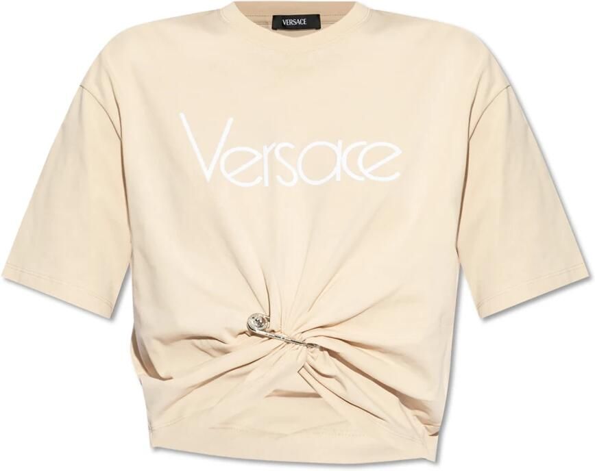 Versace Iconisch Monogram T-shirt met Medusa-logo Pink Dames - Foto 8
