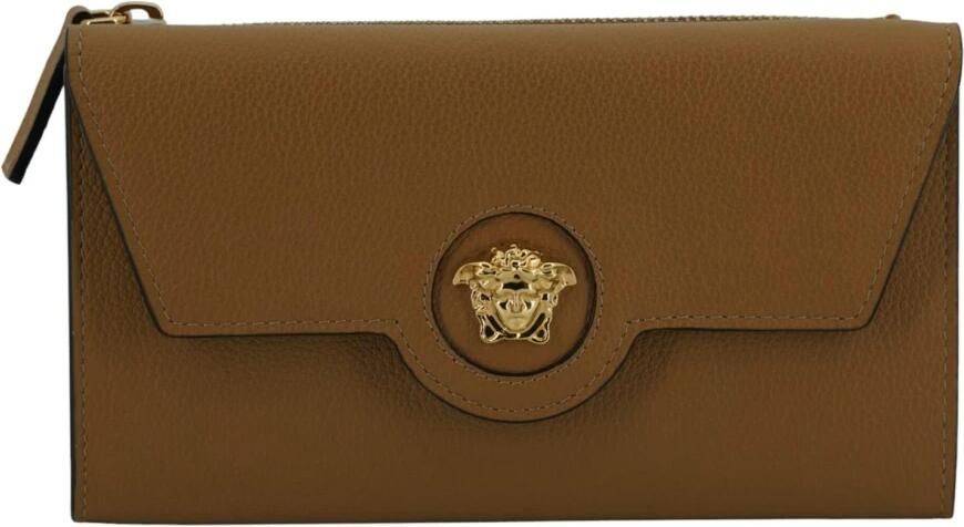 Versace Portemonnee Medusa Bifold Portemonnee Bruin Leer - Foto 4