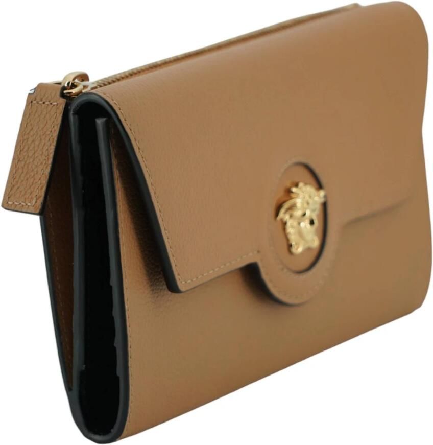Versace Portemonnee Medusa Bifold Portemonnee Bruin Leer - Foto 2