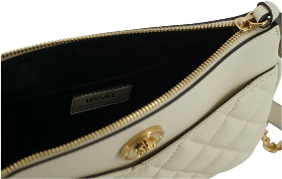Versace Witte Lam Lederen Medusa Hoofd Crossbody Gray Heren - Foto 2