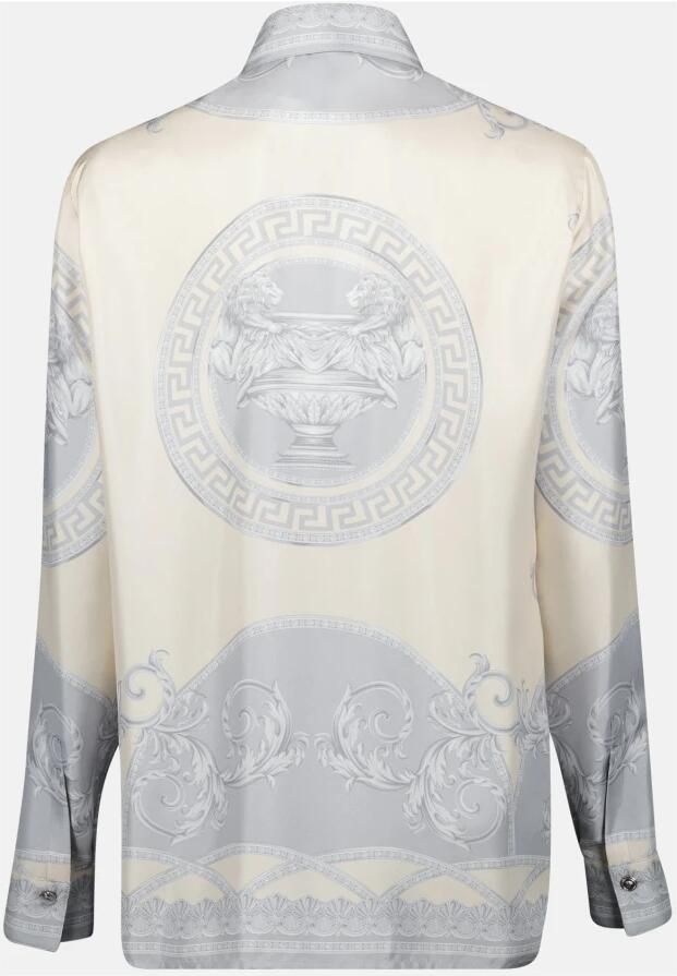 Versace Barocco Zijden Overhemd met Klassieke Kraag Multicolor Dames - Foto 5