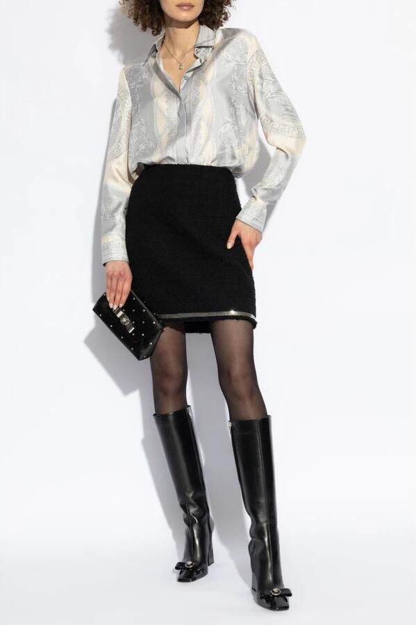 Versace Barocco Zijden Overhemd met Klassieke Kraag Multicolor Dames - Foto 7