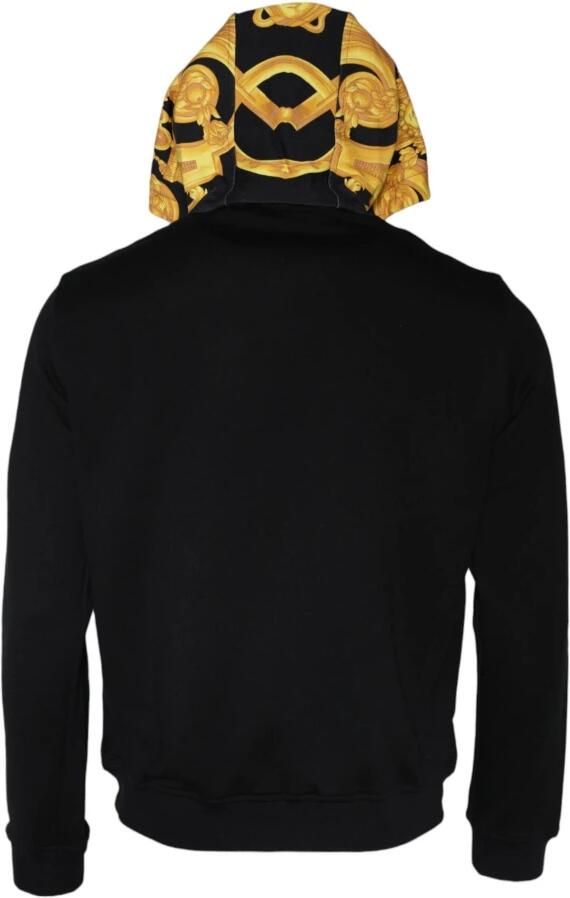 Versace Zwarte Katoenen Full Zip Hoodie Sweatshirt Black Heren - Foto 5