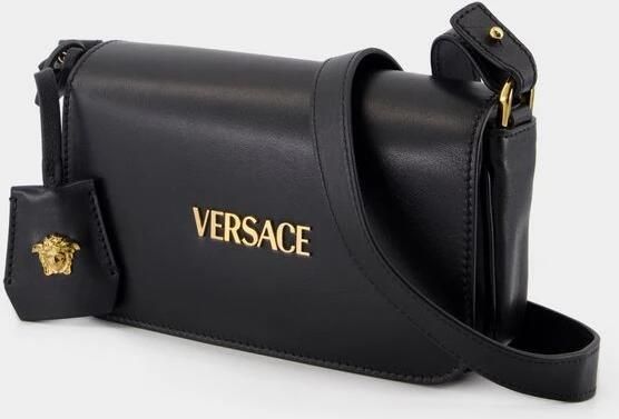 Versace Schoudertas Leren schoudertas met verstelbare riem en magnetische flap - Foto 6