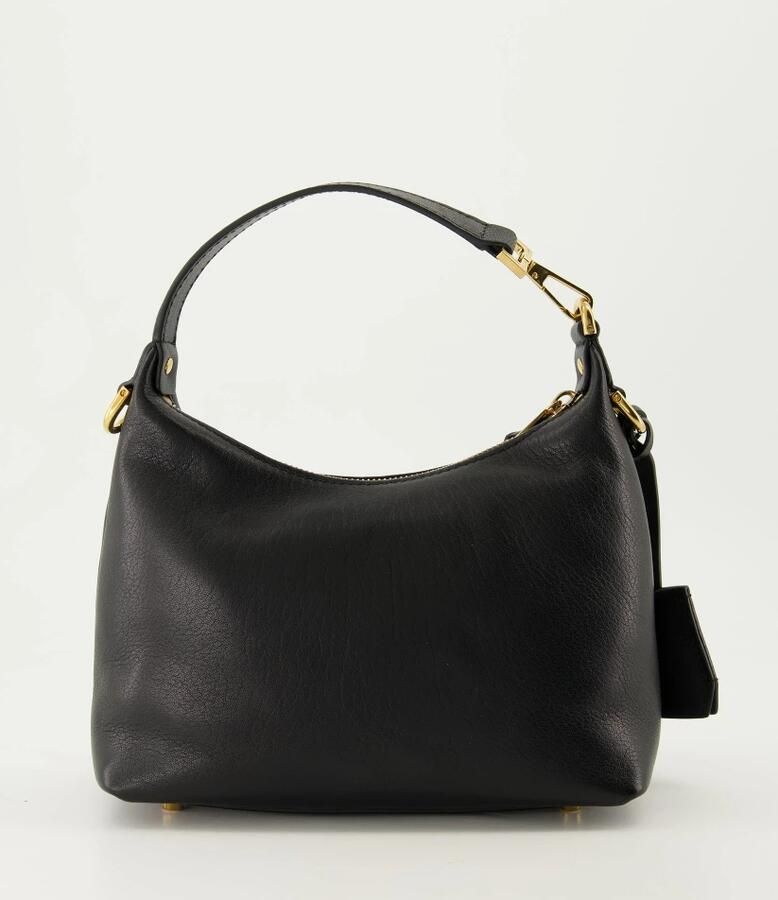 Versace Handtas Lederen Hobo handtas met afneembare riem en monogram plaquette - Foto 5