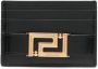 Versace Zwarte Leren Portemonnee met Greca Ketting Hardware Black Dames - Thumbnail 2