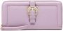 Versace Jeans Couture Barok Gesp Rits Portemonnee in Gehamerd Imitatieleer Purple Dames - Thumbnail 3