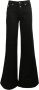 Versace Jeans Couture Zwarte wijde pijp jeans met geborduurd logo Black Dames - Thumbnail 1