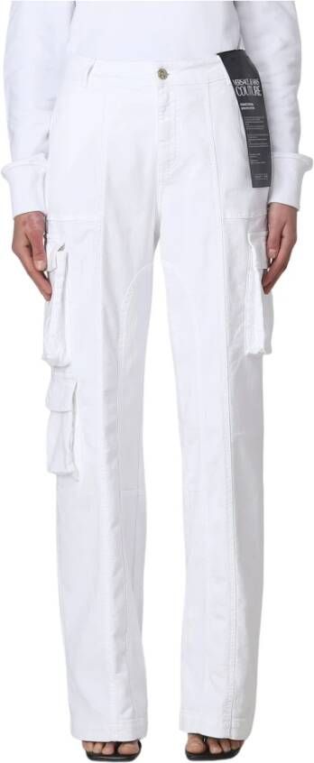 Versace Straight Trousers Wit Dames