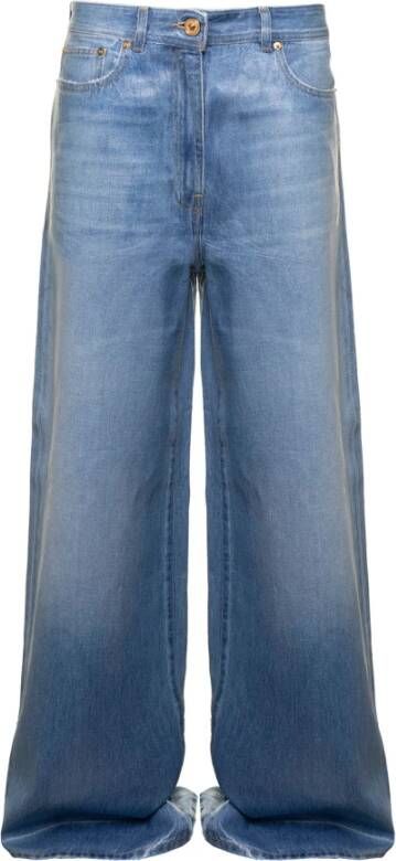Versace Wijde spijkerbroek Blauw Dames